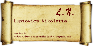 Luptovics Nikoletta névjegykártya